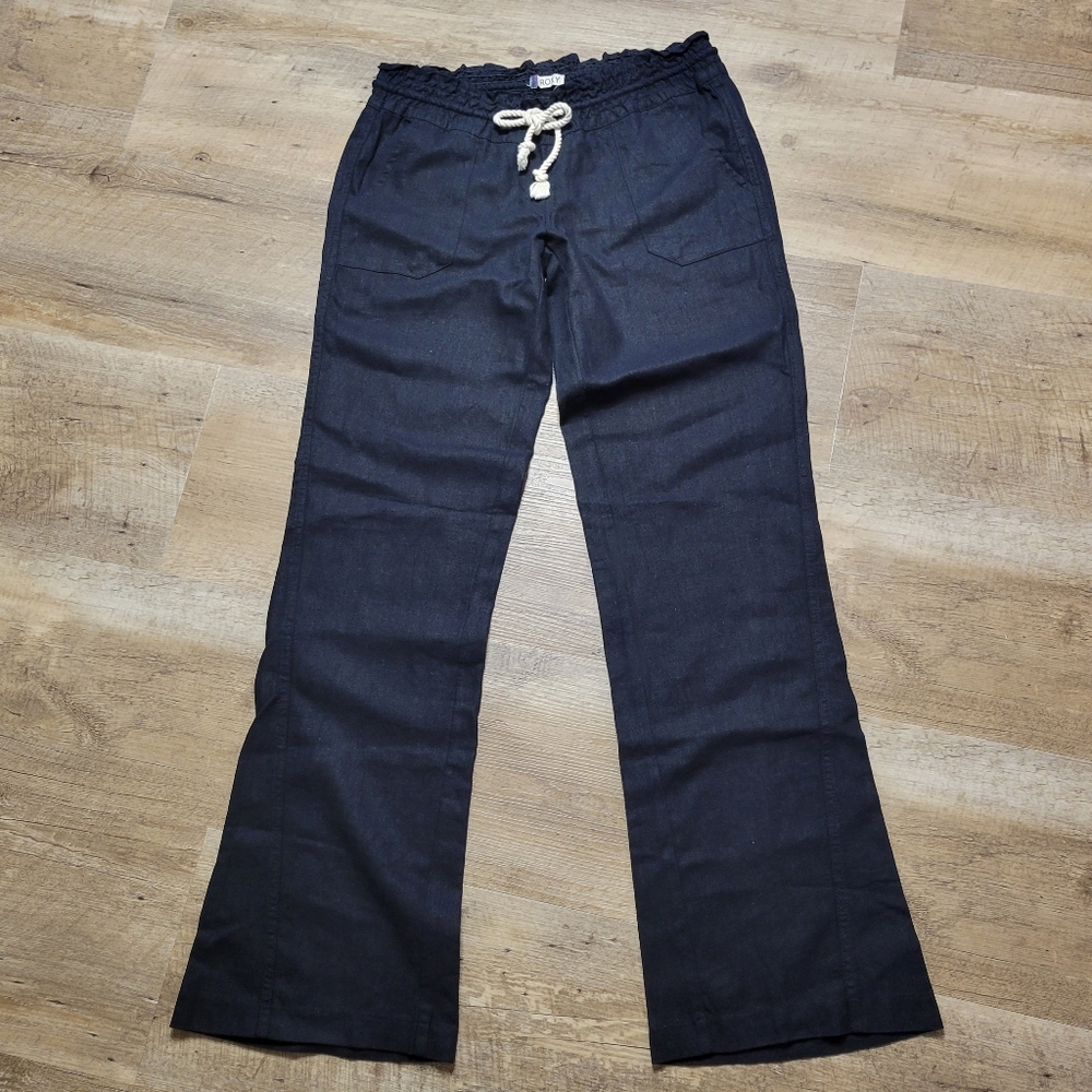 *not 4 sale* ROXY Oceanside Wide Leg Black Beach Pant - Picture 2 of 11
